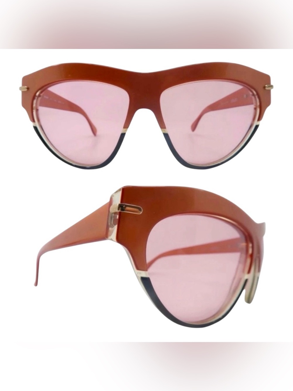 1980’s Silhouette Austria Colorblock Sunglasses, Angular Sunglasses, Mod 3062